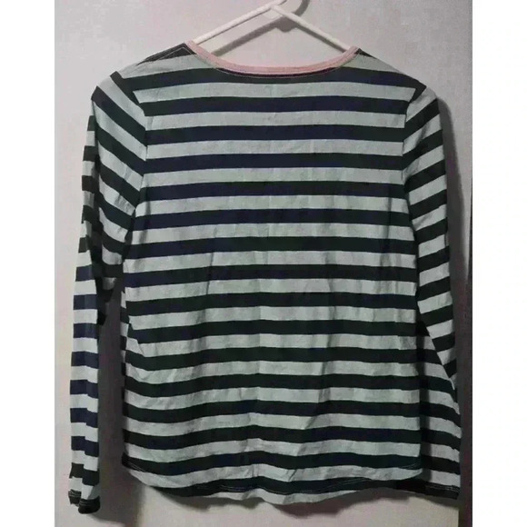Grils Old‎ Navy Green & Black Striped Long Sleeve T-Shirt Size XL - Picture 5 of 5